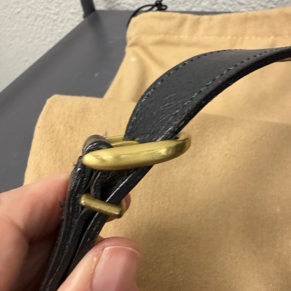 Coach Madison Carlyle Black Leather Crossbody Bag